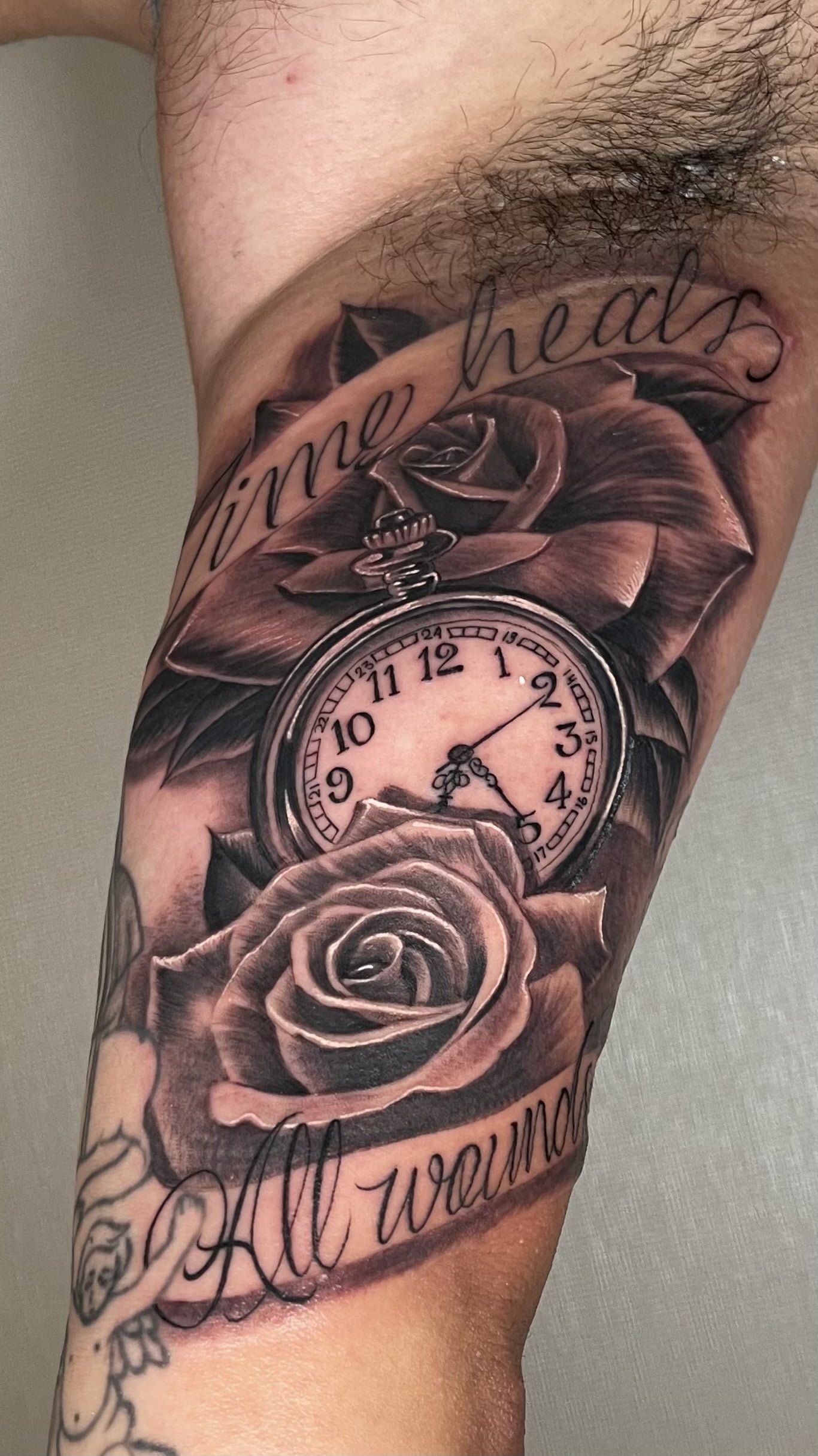 Roses with a watch