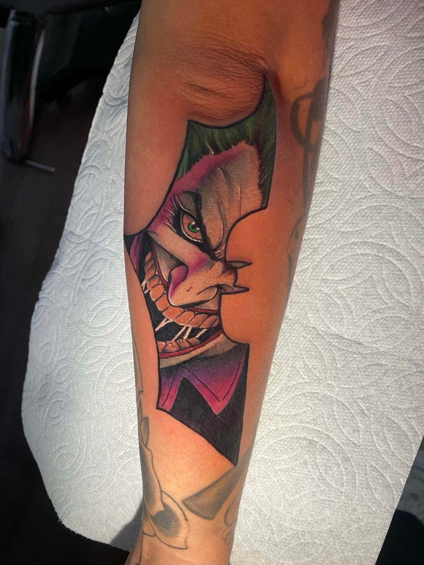 Joker tattoo color tattoo Batman