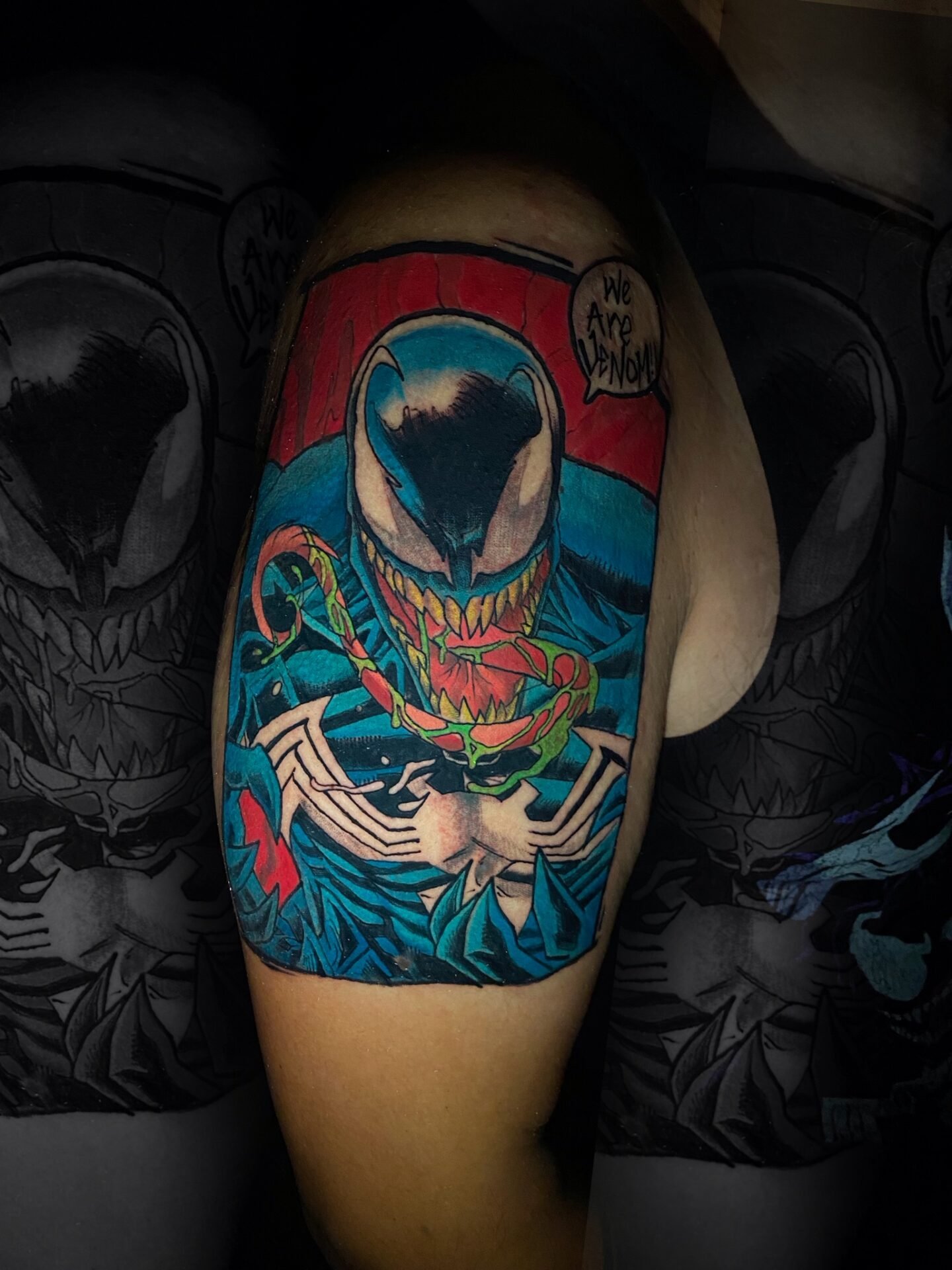 Venom tattoo color tattoo